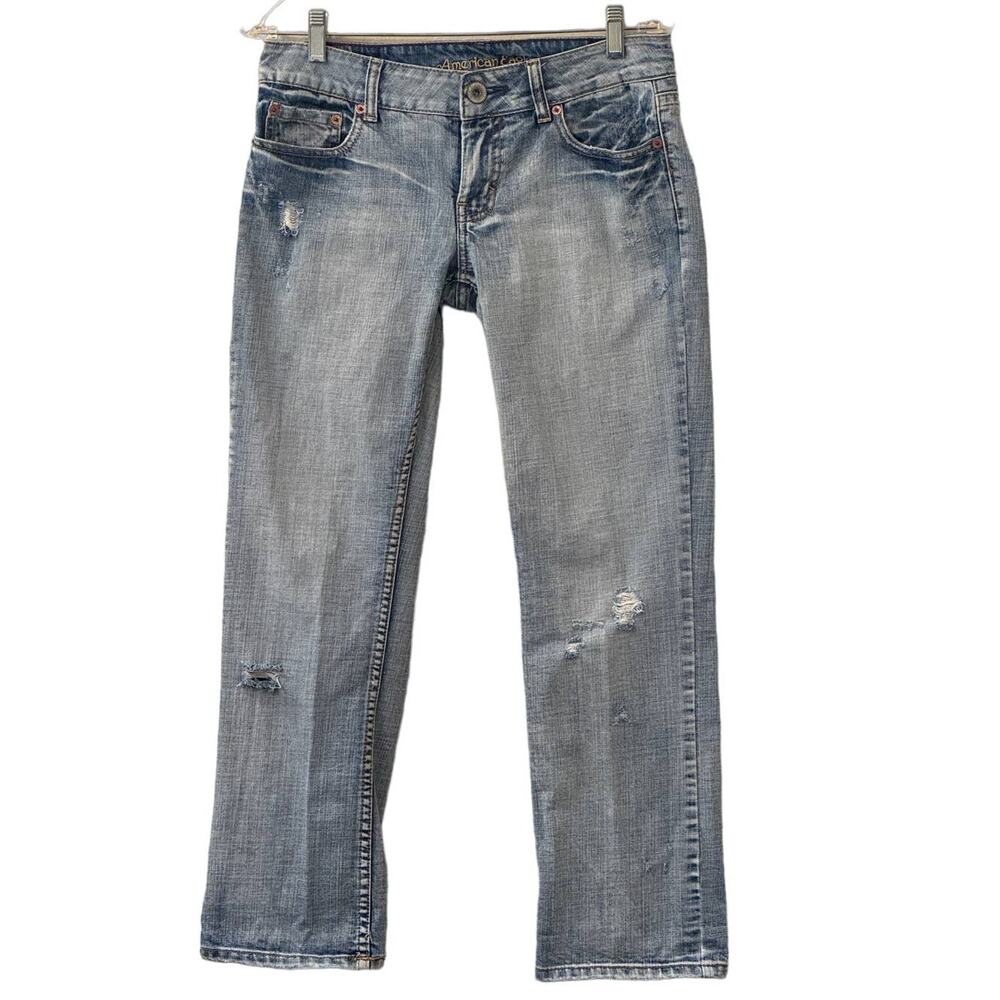 American Eagle Outfitters Hipster Distressed Denim Jeans Women Size 6R